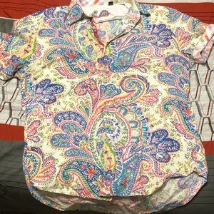 Robert Graham Bright Paisley men’s shirt SZ: L